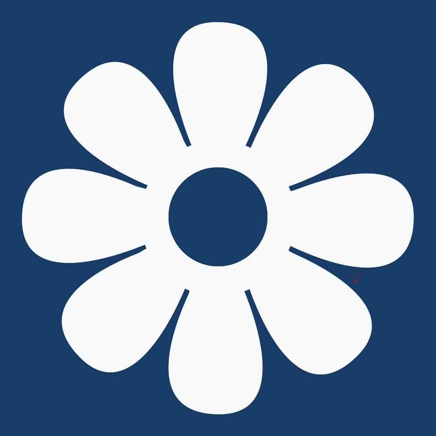 Retro Dark Blue Daisy Hoodie