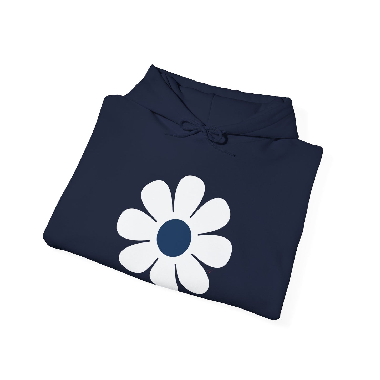Retro Dark Blue Daisy Hoodie