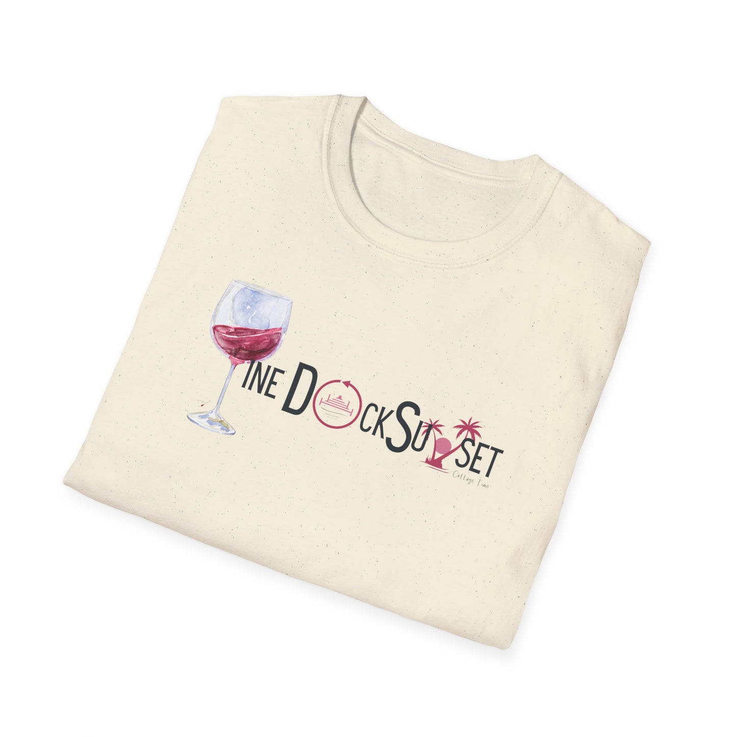 Wine, Dock, Sunset T-Shirt