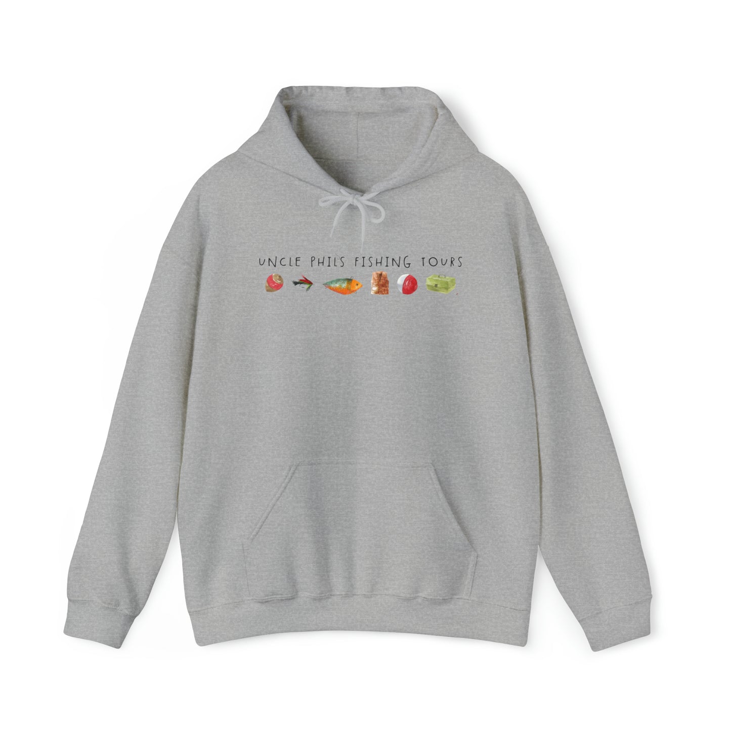 Uncle Phil's Fishing Tours Watercolour Lures Hoodie