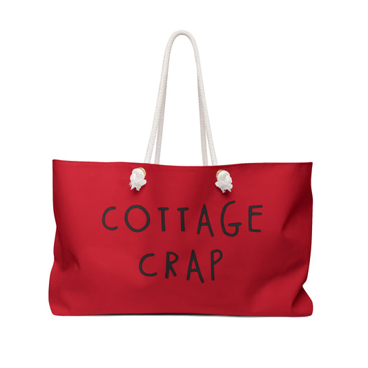 COTTAGE CRAP RED WEEKENDER BAG