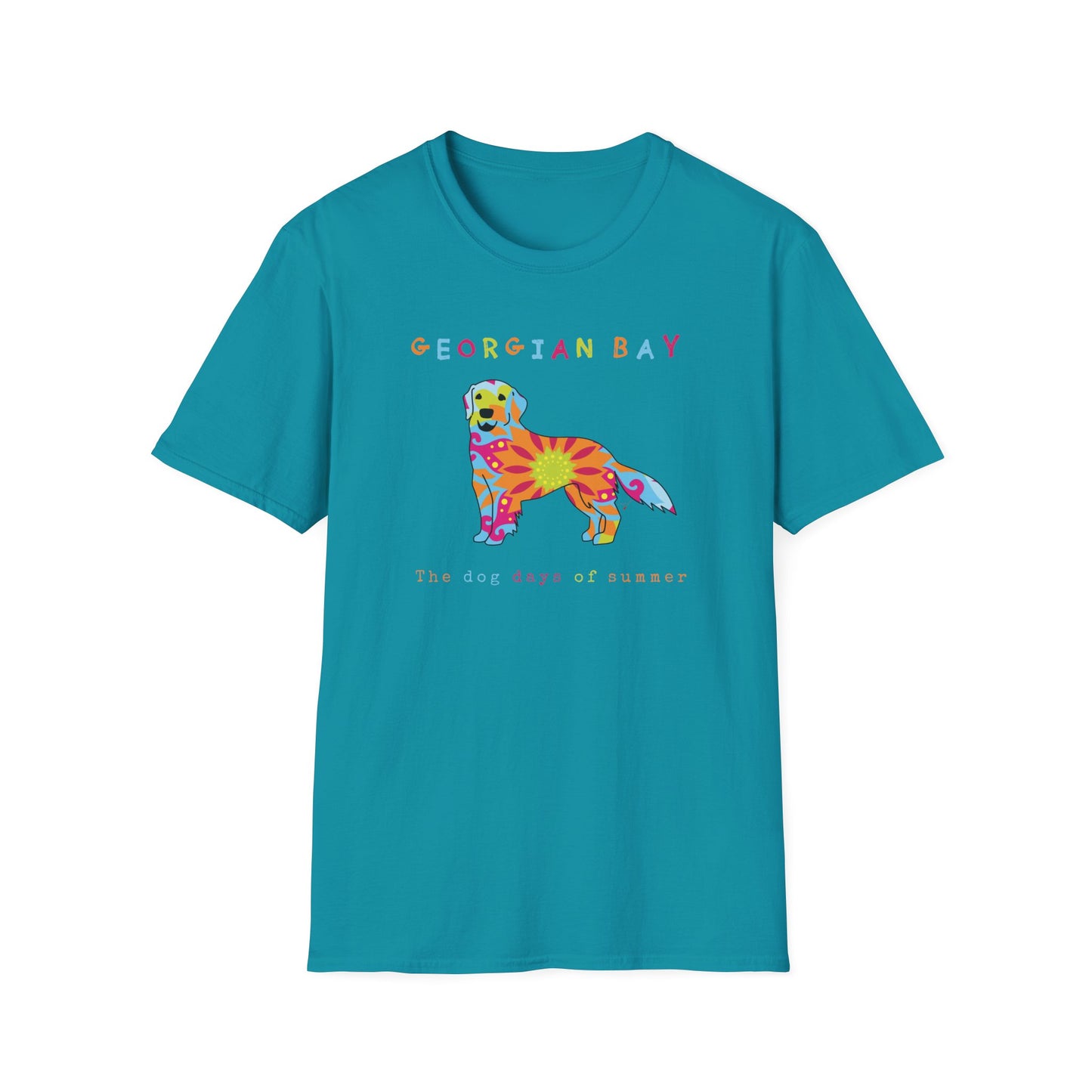 Georgian Bay Golden Retriever Dog Days Of Summer T-Shirt