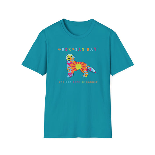 Georgian Bay Golden Retriever Dog Days Of Summer T-Shirt
