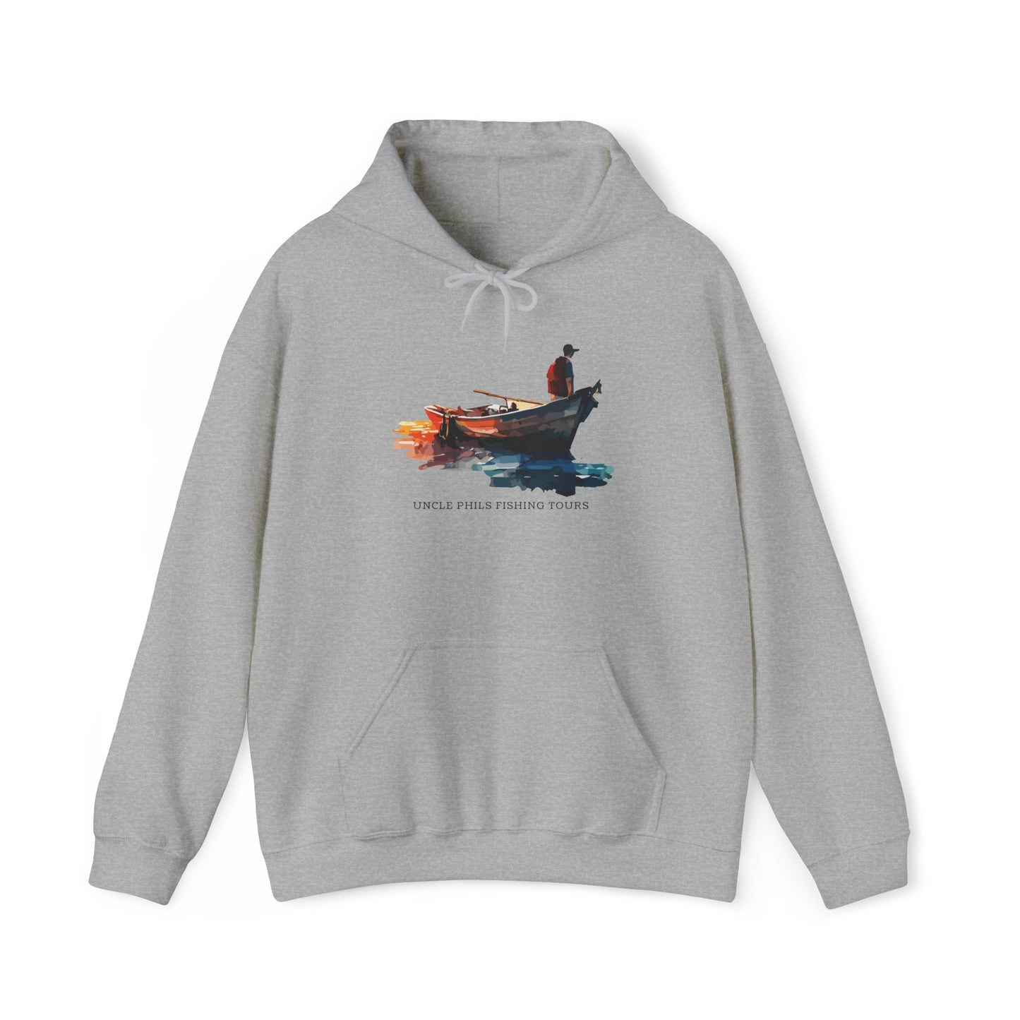 Uncle Phil's Fishing Tours Serene Angler Waterscape Hoodie