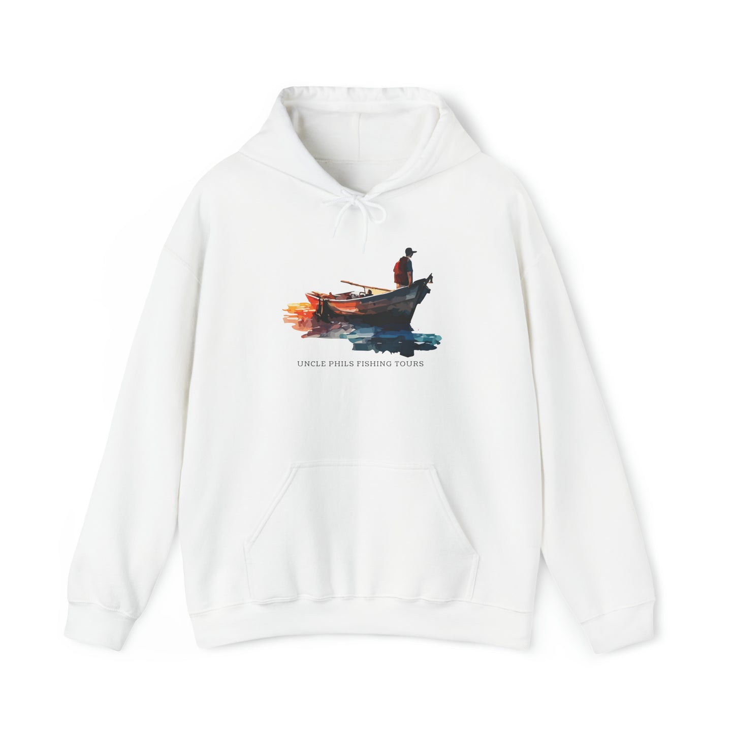 Uncle Phil's Fishing Tours Serene Angler Waterscape Hoodie