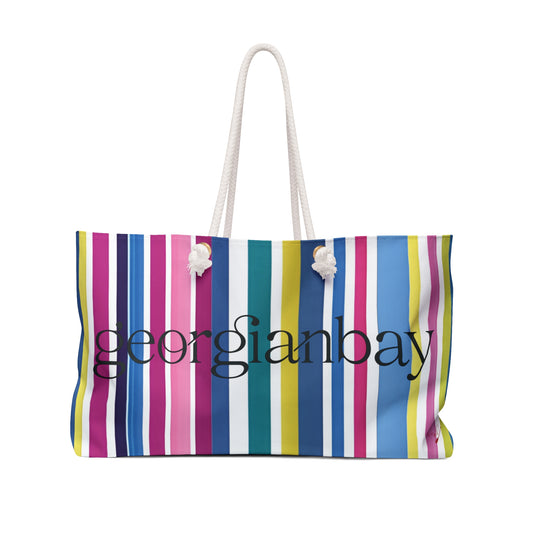 GEORGIAN BAY BEACH STRIPES WEEKENDER BAG