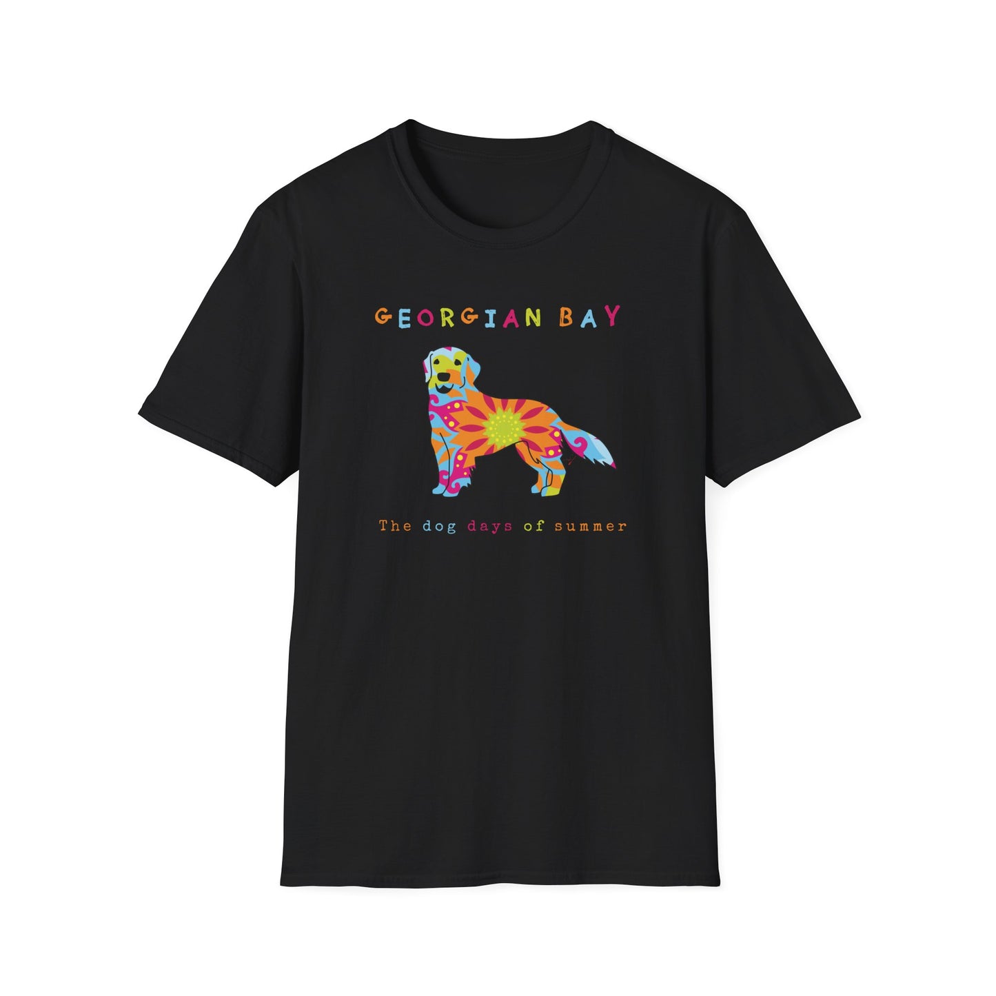 Georgian Bay Golden Retriever Dog Days Of Summer T-Shirt