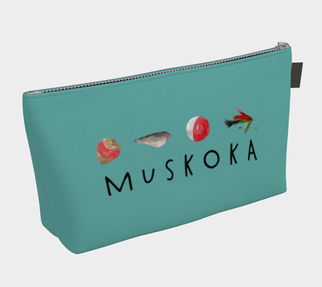 Muskoka Watercolour Lures MakeUp Bag
