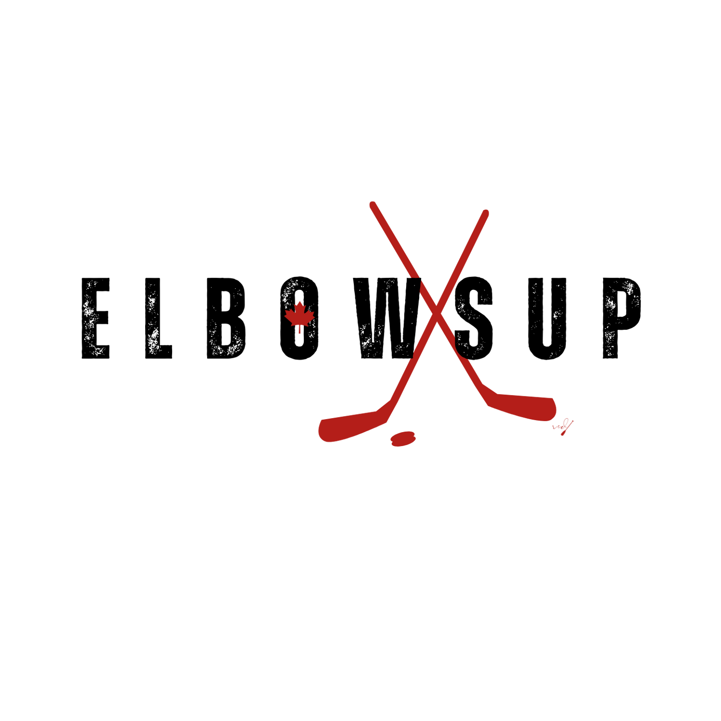 Elbows Up Hockey Stick Hoodie