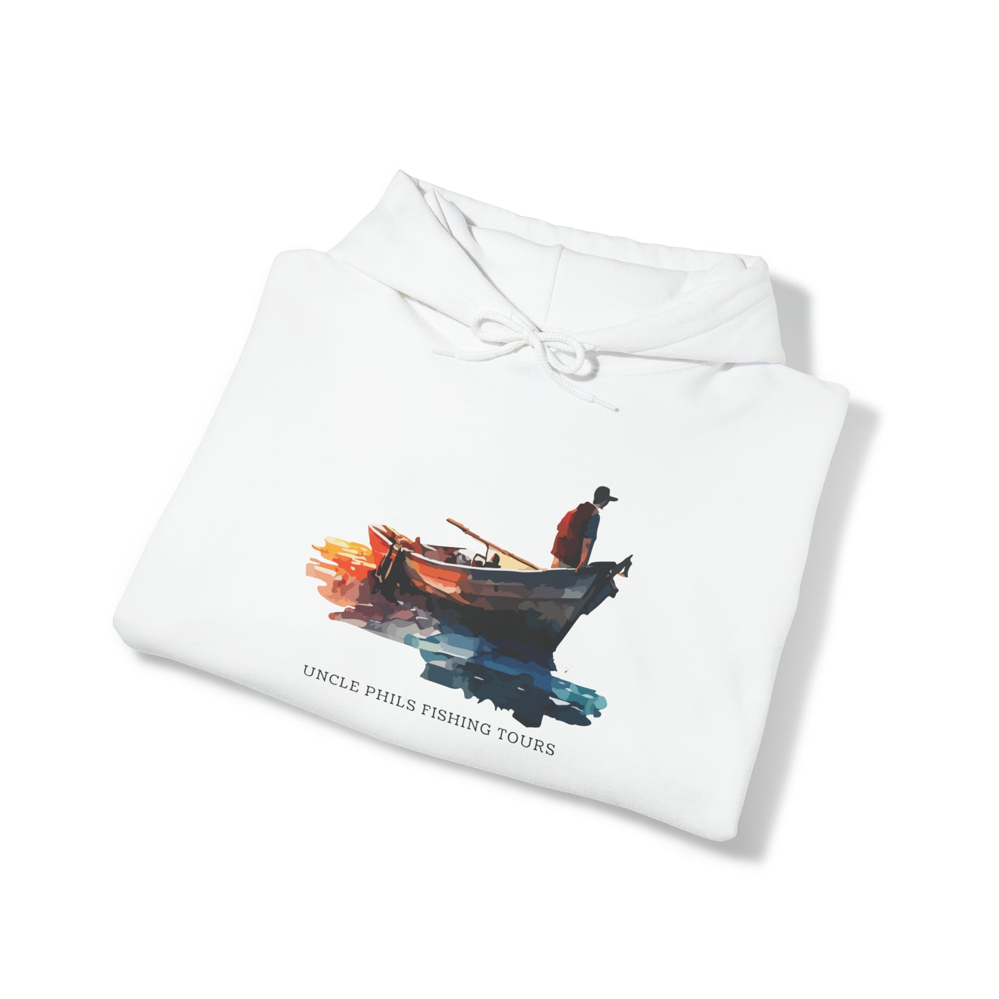 Uncle Phil's Fishing Tours Serene Angler Waterscape Hoodie