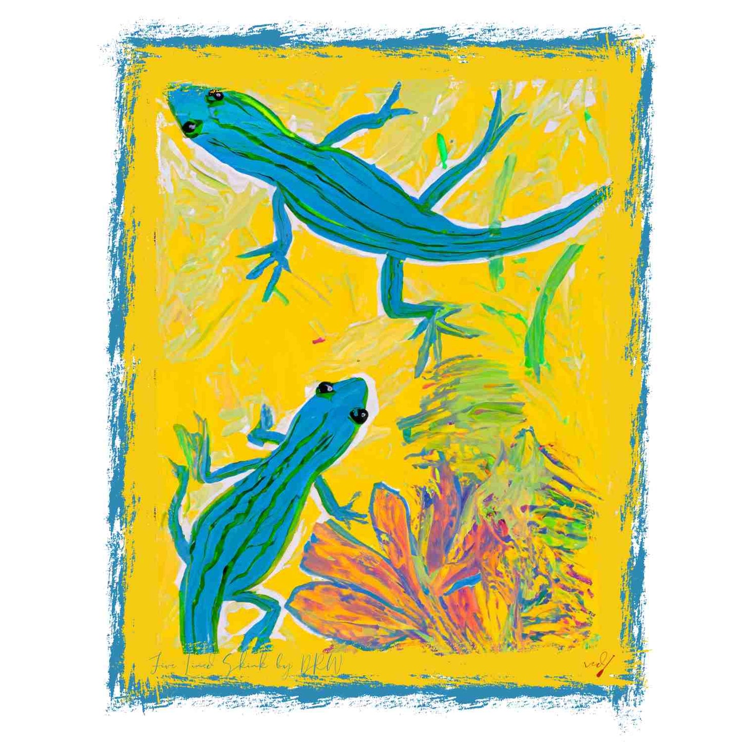 Five Lined Skink By DRW Hoodie