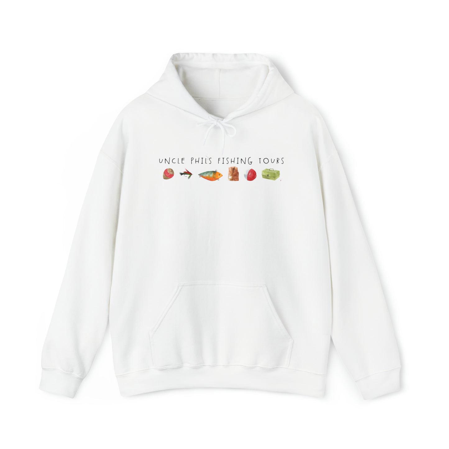Uncle Phil's Fishing Tours Watercolour Lures Hoodie