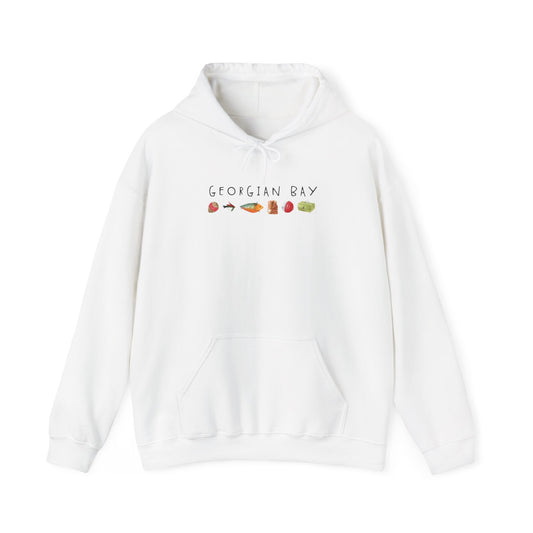 Georgian Bay Watercolour Lures Hoodie