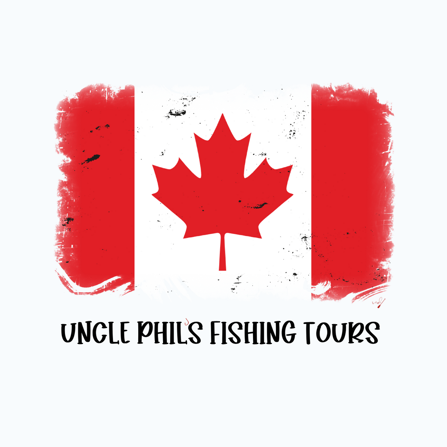 Uncle Phil's Fishing Tours Canada Flag Hoodie