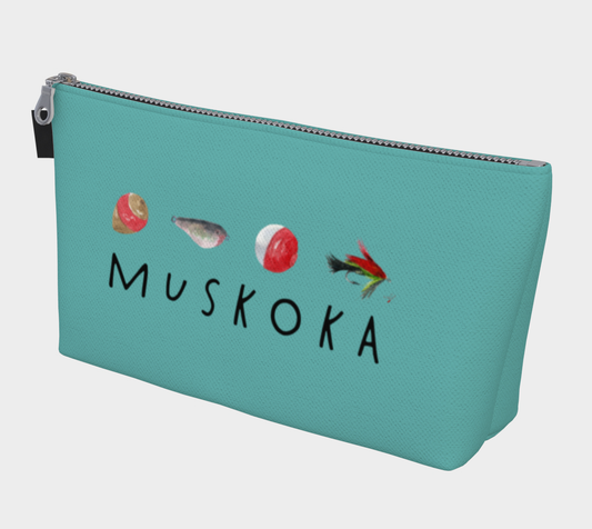 Muskoka Watercolour Lures MakeUp Bag