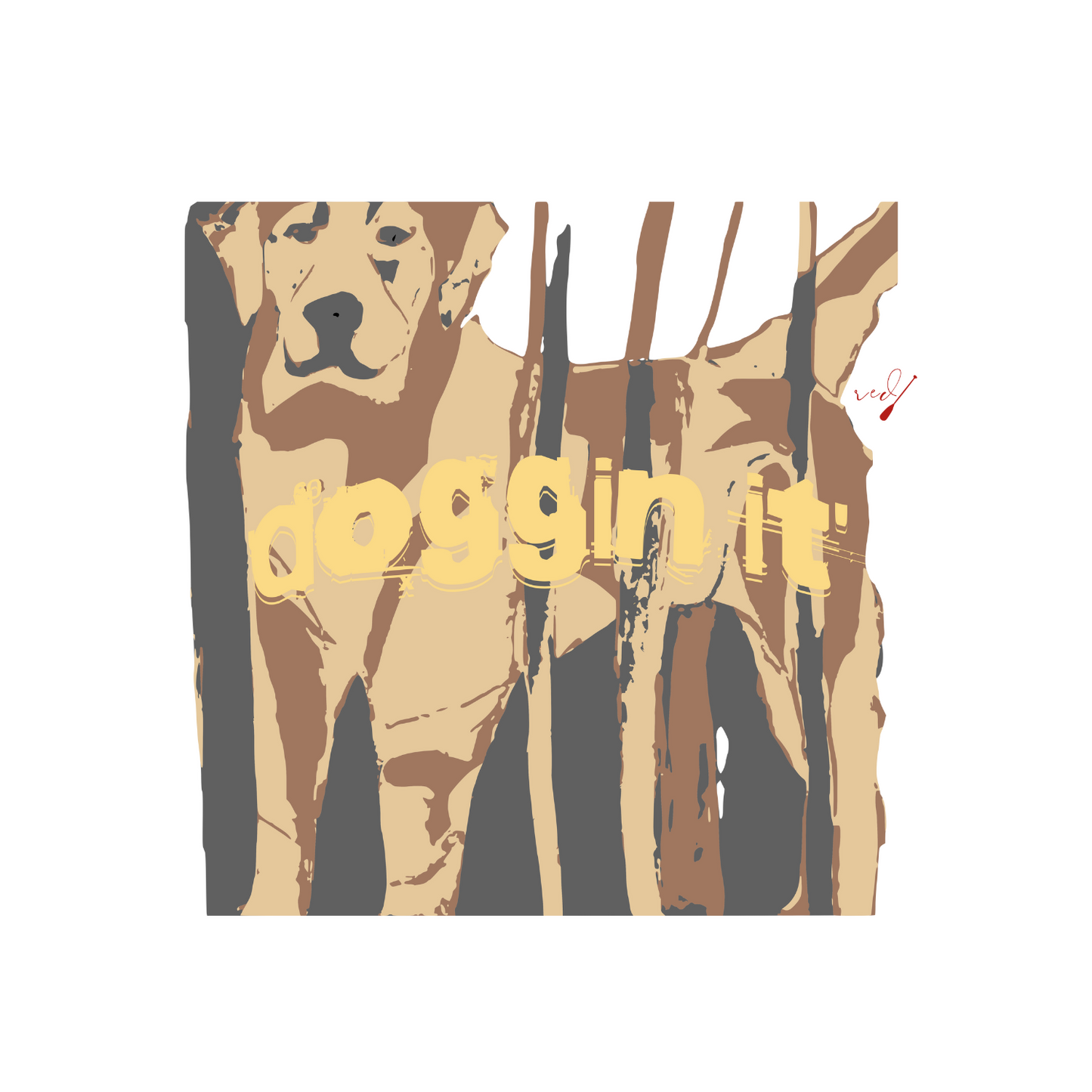 doggin it' Brown T-Shirt